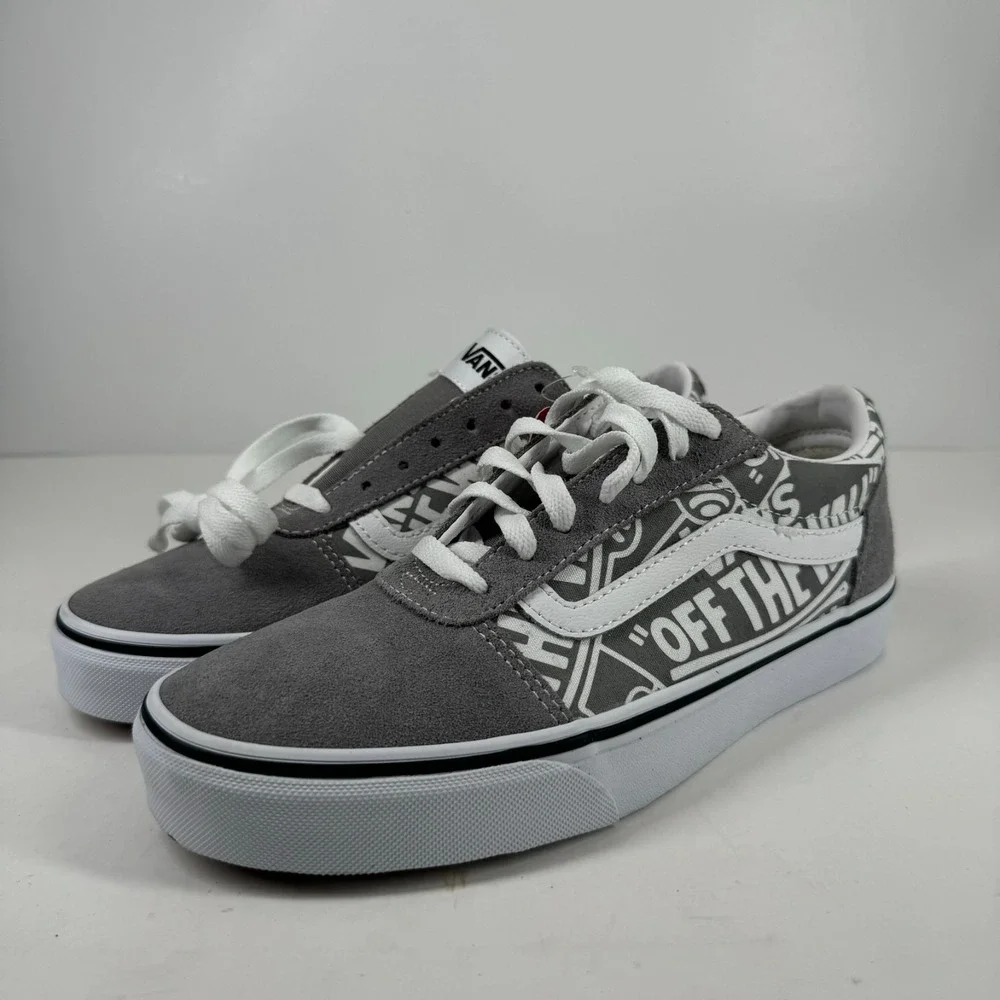 Vans Ward Low OTW Repeat Men's 7.5 Frost Grey/White Suede Canvas Skate Sneaker